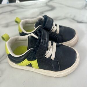 Carters Kids Navy and Neon Green Sneakers